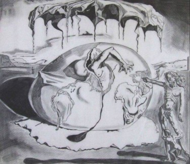 Drawing titled "Reprodução de Salva…" by Tina J. Garcia, Original Artwork, Other