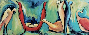 Peinture intitulée "Fécondité # 10" par Celi Tessier, Œuvre d'art originale, Acrylique Monté sur Châssis en bois