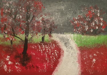 Pintura intitulada "Rainy day" por Célia Grimaneza, Obras de arte originais, Acrílico