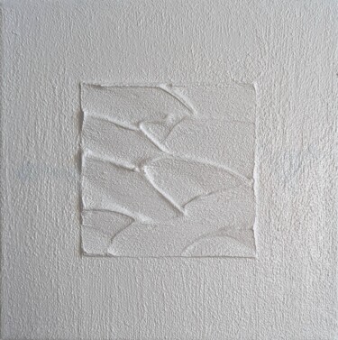 Malerei mit dem Titel "Mini blanc n°2" von Célia Nouguier, Original-Kunstwerk, Acryl