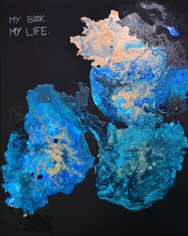 绘画 标题为“MY BOOK MY LIFE” 由Célia Pinet De Graeve, 原创艺术品, 丙烯 安装在木质担架架上
