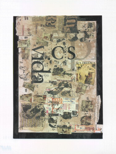 Collages getiteld "penser/think" door Celia Regina, Origineel Kunstwerk, Collages