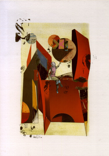Collages titulada "rouge_03/red_03" por Celia Regina, Obra de arte original, Collages