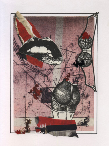 Collages intitulée "dame/lady" par Celia Regina, Œuvre d'art originale, Collages