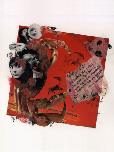 Collages titled "rouge_04/red_04" by Celia Regina, Original Artwork, Collages