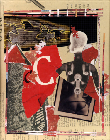 Collages intitulée "mechanix" par Celia Regina, Œuvre d'art originale, Collages