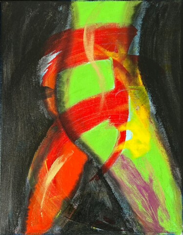 Картина под названием "Midnight Walk" - Célia Mourier, Подлинное произведение искусства, Акрил