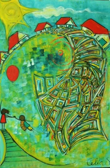 Pintura titulada "Camino de los sueños" por Celia Edith Sanabria, Obra de arte original