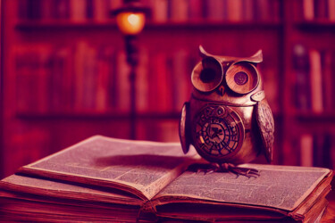 Arte digital titulada "Mecha Owl 3" por Celicun, Obra de arte original, Imagen generada por IA
