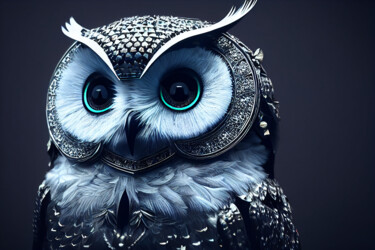 Digital Arts με τίτλο "Mecha Owl 6" από Celicun, Αυθεντικά έργα τέχνης, Εικόνα που δημιουργήθηκε με AI