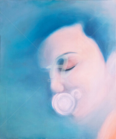 Картина под названием "Immersed" - Celina Moscuzza, Подлинное произведение искусства, Масло Установлен на Деревянная рама дл…