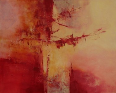 Painting titled "Solstice" by Céline Boussugue, Original Artwork, Acrylic Mounted on Wood Stretcher frame