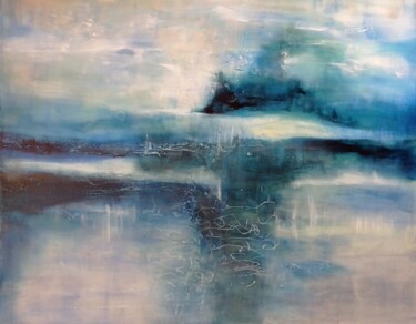 Malerei mit dem Titel "Loch Ness" von Céline Boussugue, Original-Kunstwerk, Acryl