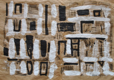 Malerei mit dem Titel "Boxes" von Céline Bron, Original-Kunstwerk, Acryl