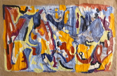 Peinture intitulée "Batik" par Céline Bron, Œuvre d'art originale, Acrylique