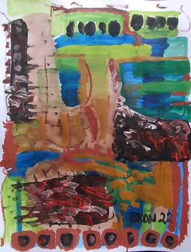 Pintura intitulada "Rhajas2" por Céline Bron, Obras de arte originais, Acrílico