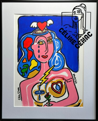 Schilderij getiteld "DAME DE FRANCE / 4" door Céline Cénac, Origineel Kunstwerk, Acryl