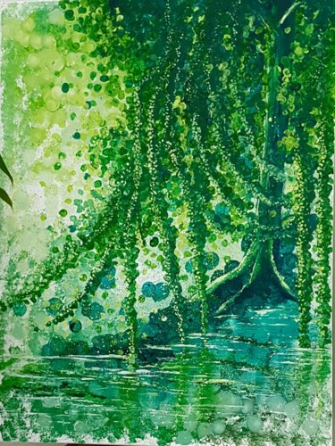 Peinture intitulée "Végétal" par Céline Delaporte, Œuvre d'art originale, Acrylique Monté sur Châssis en bois