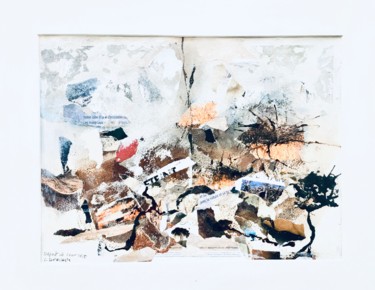 Collages intitulée "Départ de feu" par Les Toiles De Céline, Œuvre d'art originale, Encre