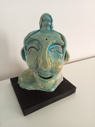 Escultura intitulada "Umr ka phool (la fl…" por Céline Estelle, Obras de arte originais, Argila