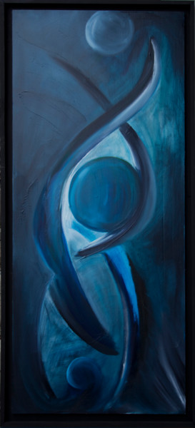 Painting titled "Infini" by Céline Favre Frossard, Original Artwork, Oil