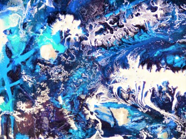 Fotografia intitulada "Abstract Turquoise…" por Celine Grimaldi, Obras de arte originais, Fotografia digital
