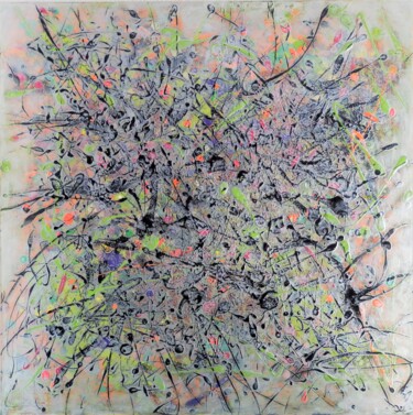 Pintura titulada "Fleurs de Saison" por Celine Grimaldi, Obra de arte original, Acrílico Montado en Bastidor de camilla de m…