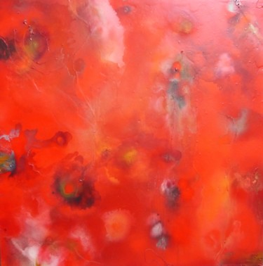 Painting titled "Cinabre" by Céline Kbaier, Original Artwork