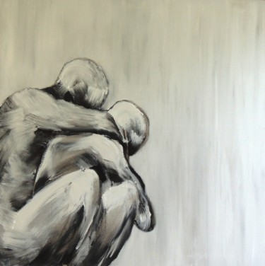 Peinture intitulée "couple blanc" par Celine Leynaud, Œuvre d'art originale