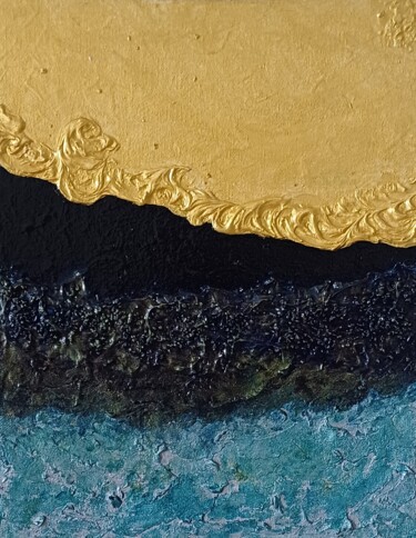 Peinture intitulée "Mer déchaînée" par Céline Loy, Œuvre d'art originale, Acrylique Monté sur Carton
