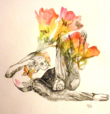 Drawing titled "Brode-moi une mélod…" by Céline Mahe, Original Artwork