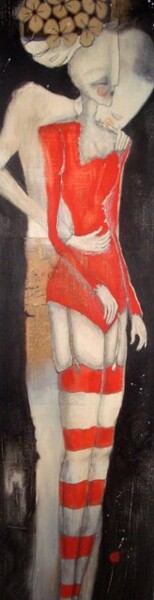 Painting titled "Maud" by Céline Mahe, Original Artwork