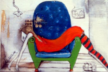 Painting titled "Fauteuil III" by Céline Mahe, Original Artwork