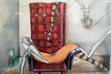 Painting titled "Fauteuil VII" by Céline Mahe, Original Artwork