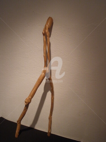 Skulptur mit dem Titel "FUSION."CORPS DANSA…" von Céline Pariggi (Wen Dao), Original-Kunstwerk, Holz