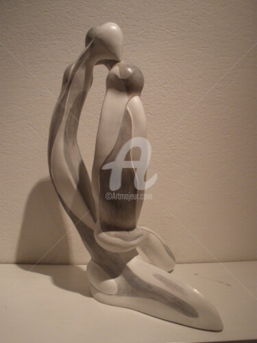 Skulptur mit dem Titel "LES AMANTS" von Céline Pariggi (Wen Dao), Original-Kunstwerk, Keramik