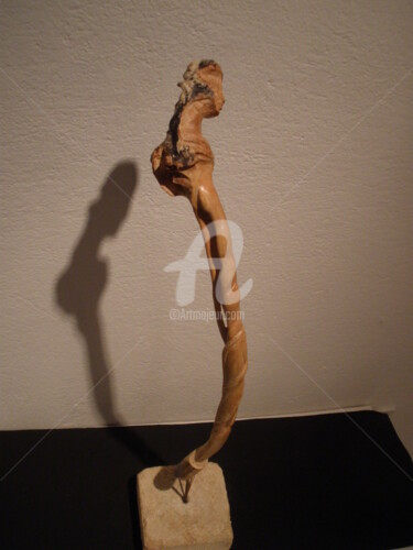 Sculpture intitulée "n-pour-papa-4.jpg" par Céline Pariggi (Wen Dao), Œuvre d'art originale, Bois