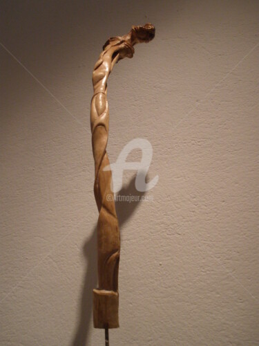 Skulptur mit dem Titel "L'ABANDON" von Céline Pariggi (Wen Dao), Original-Kunstwerk, Holz