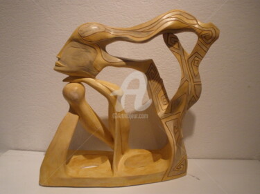 Sculpture intitulée "pneuma-"le-soufle d…" par Céline Pariggi (Wen Dao), Œuvre d'art originale, Céramique