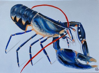 Painting titled "LOBSTER" by Céline Sanson-Regnault, Original Artwork, Acrylic