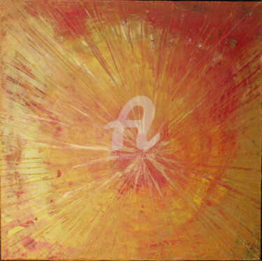 Peinture intitulée "Soleil" par C.Line, Œuvre d'art originale, Acrylique