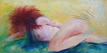 Peinture intitulée "La femme" par C.Line, Œuvre d'art originale, Acrylique