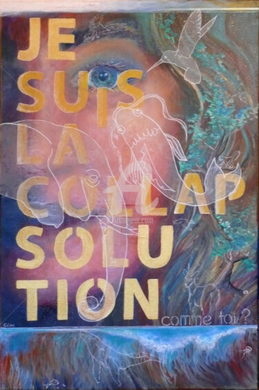 Peinture intitulée "Je suis la Collapso…" par C.Line, Œuvre d'art originale, Acrylique