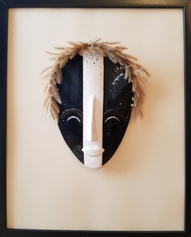 Skulptur mit dem Titel "Noir et Blanche" von Céline Sicard, Original-Kunstwerk, Keramik