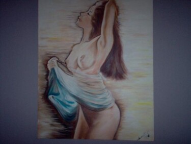 Schilderij getiteld "evasion sensuelle" door Celine Vernet, Origineel Kunstwerk, Olie