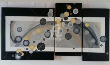 Peinture intitulée "Mes bulles,  mon tr…" par C.Z'Art74, Œuvre d'art originale, Acrylique