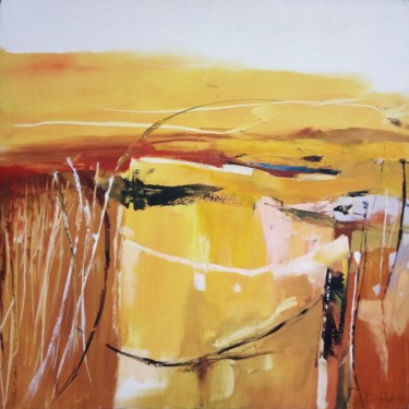 Schilderij getiteld "Symphonie jaune" door Celine Dabot, Origineel Kunstwerk, Olie