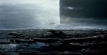 Peinture intitulée "Noire Marine" par Cel Ine, Œuvre d'art originale, Huile