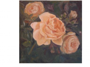 Peinture intitulée "rose thé" par Céline Laforêt, Œuvre d'art originale
