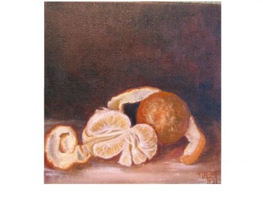 Pittura intitolato "mandarines" da Céline Laforêt, Opera d'arte originale, Olio